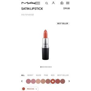 Iconic MAC Satin Lipstick 813- Mocha
